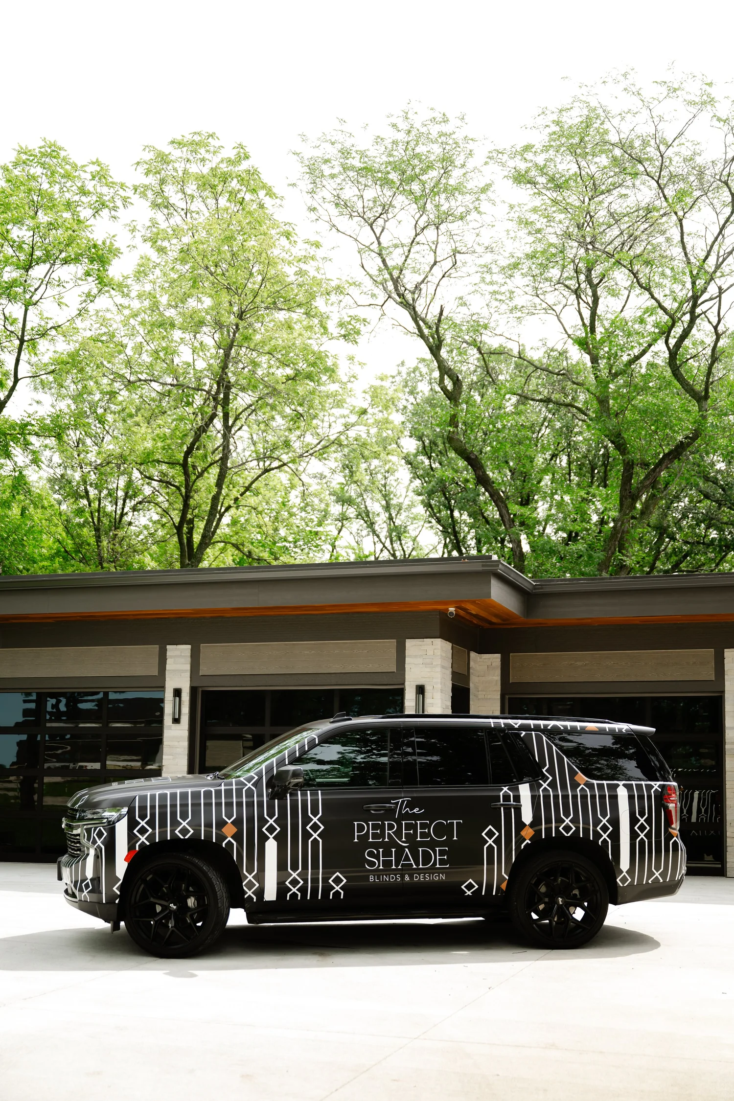 The Perfect Shade branded SUV.